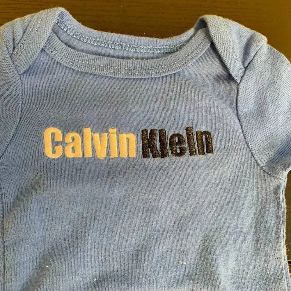 Calvin Klein Blue Embroidered‎ One Piece Bodysuit Baby 3/6 Months
